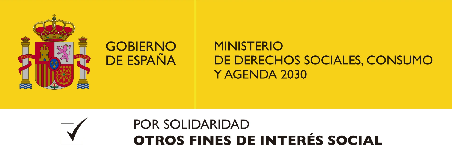 Gobierno de España. Ministerio de Derechos Sociales, Consumo y Agenda 2030. Por solidaridad. Otros fines de interés social